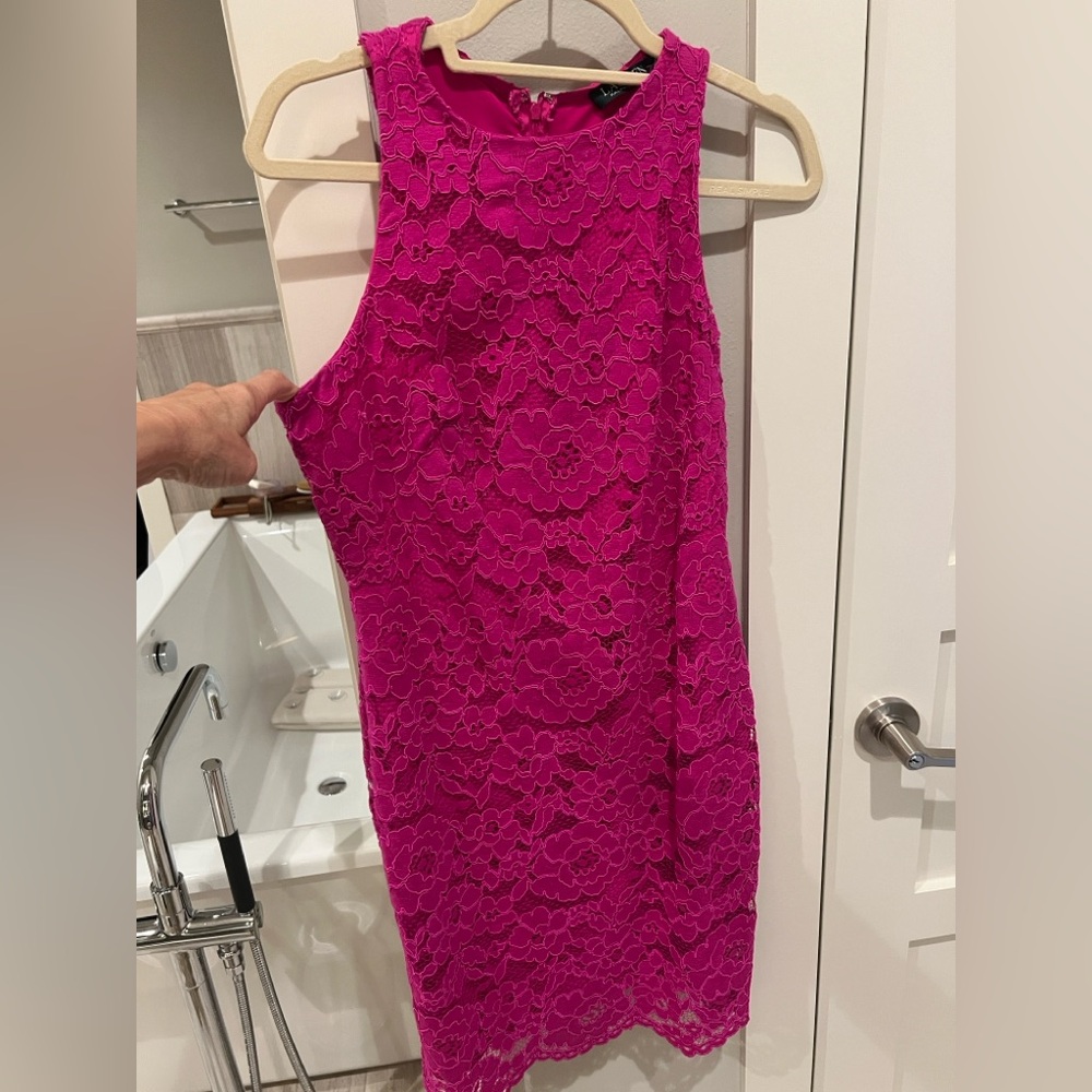 Ralph by Ralph Lauren magenta lace dress